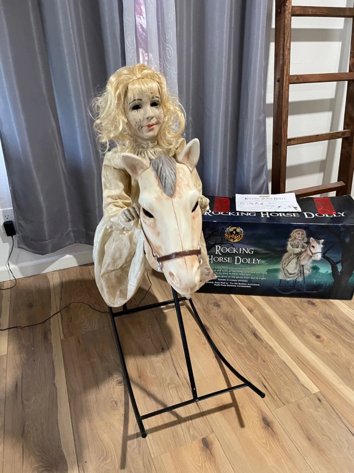 Spirit Halloween Rocking Horse Dolly Animatronic