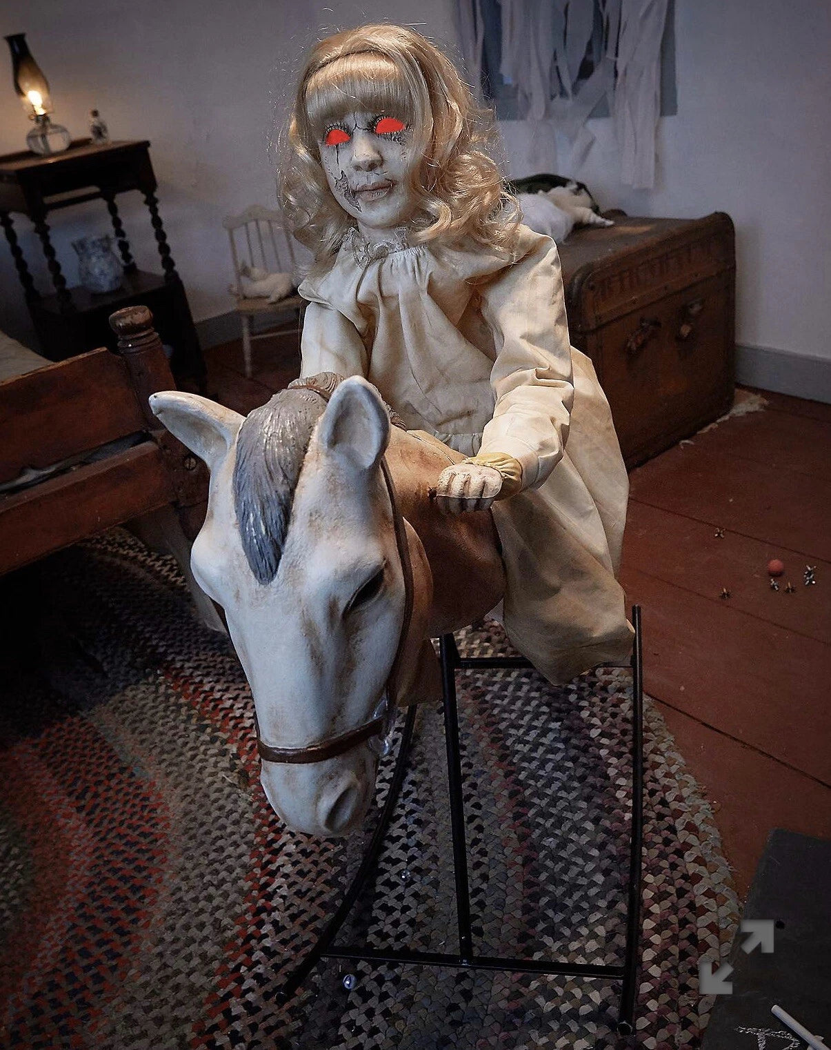 Spirit Halloween Rocking Horse Dolly Animatronic