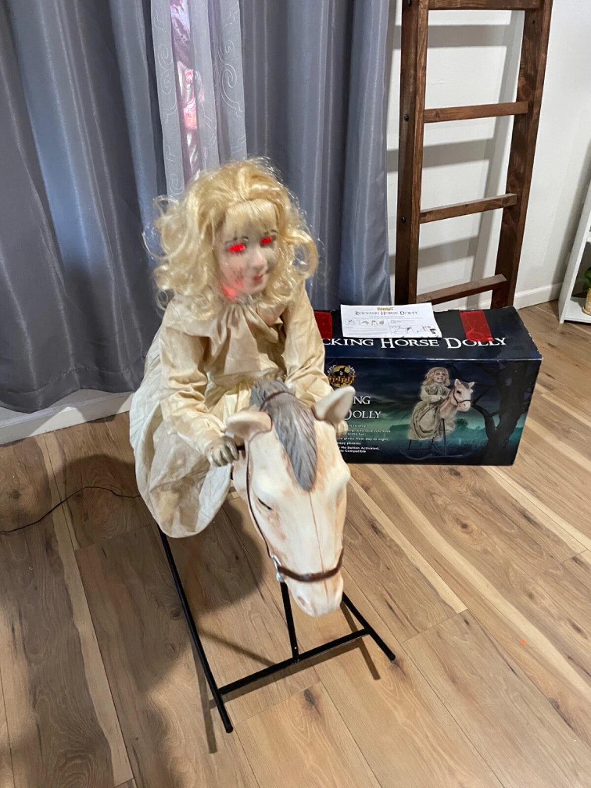 Spirit Halloween Rocking Horse Dolly Animatronic
