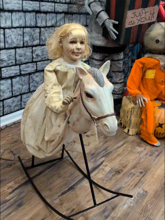 Spirit Halloween Rocking Horse Dolly Animatronic