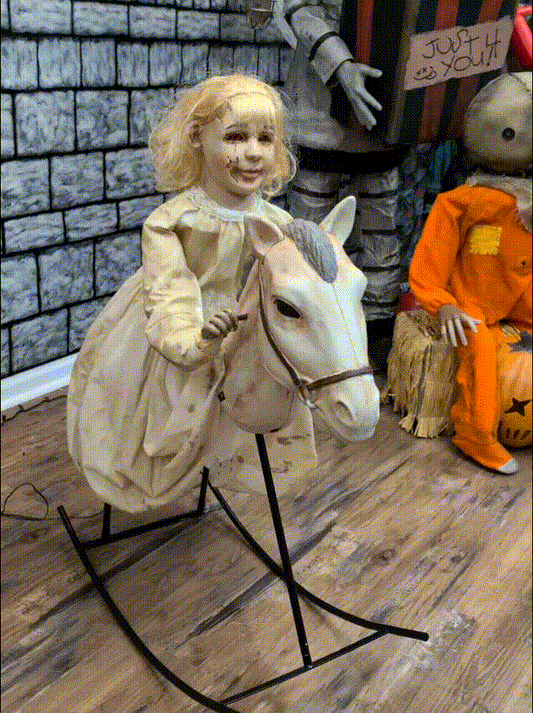 Spirit Halloween Rocking Horse Dolly Animatronic